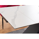 Стол обеденный SIGNAL WESTIN III Ceramic 160 белый/черный матовый 160-240/90